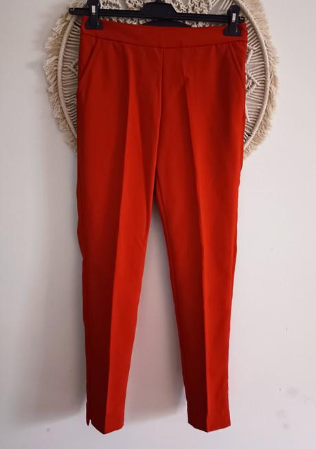Červené elegantné nohavice c&a, c&a,s