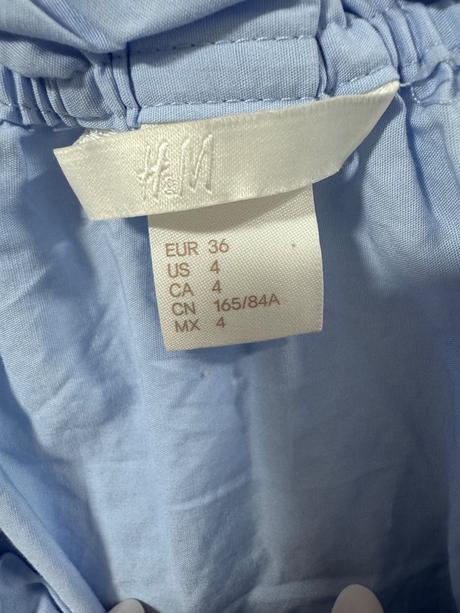 H&m svetlomodrá blúzka boho štýl, h&m,s