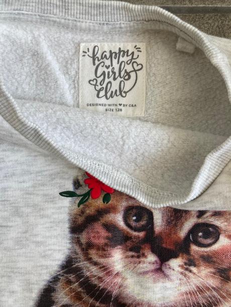 Mikina s mačkou, c&a,122