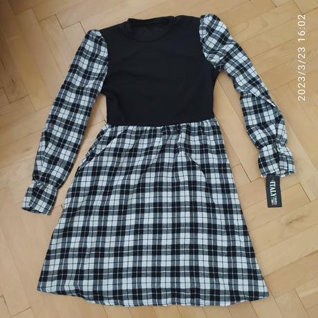 Šaty čierno biele, m / s