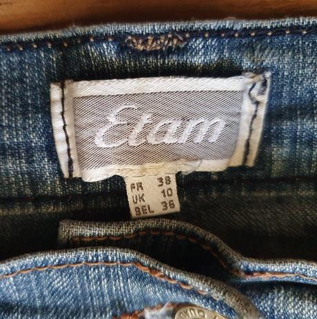 Siroke vysuchane jeansy, etam,38