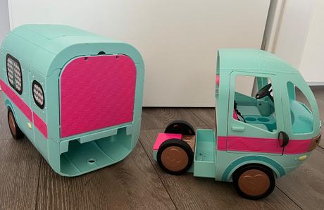 Lol surprise 2 in 1 glamper fashion camper karavan, 