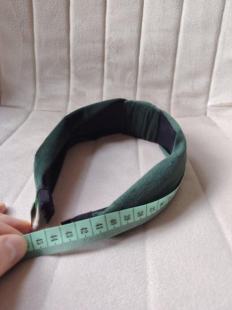 Smaragdovo zelená velúrová čelenka do vlasov, 