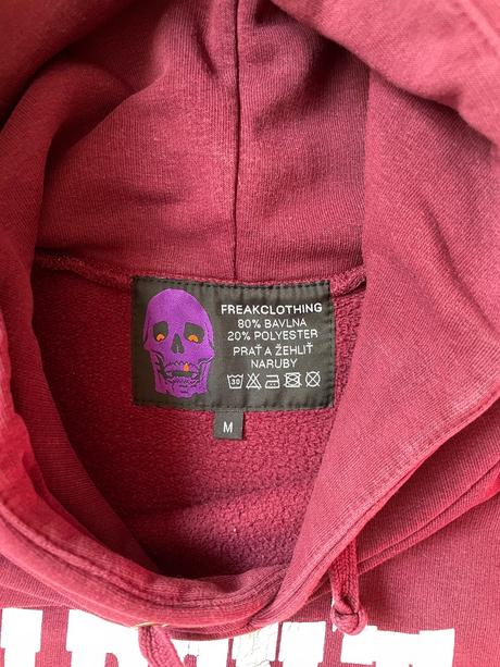 Freakclothing bordová mikina s potlačou m, m