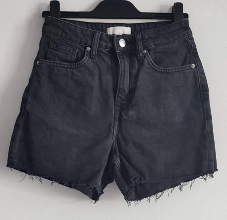 Riflové šortky s vysokým pásom h&m, h&m,xs