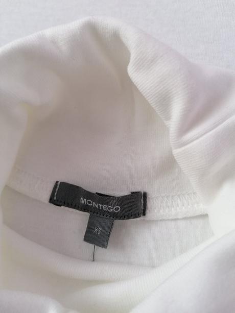 Biele rolákové tričko, xs