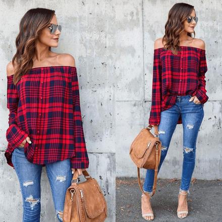 Flanelová bluzka plaid, l / xl