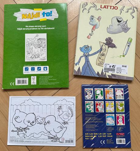 4 omaľovánky pre deti za 3eur,