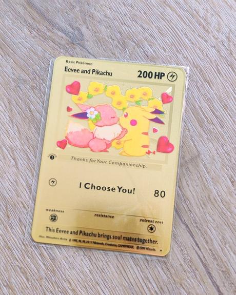 Kovová pokémon karta, 