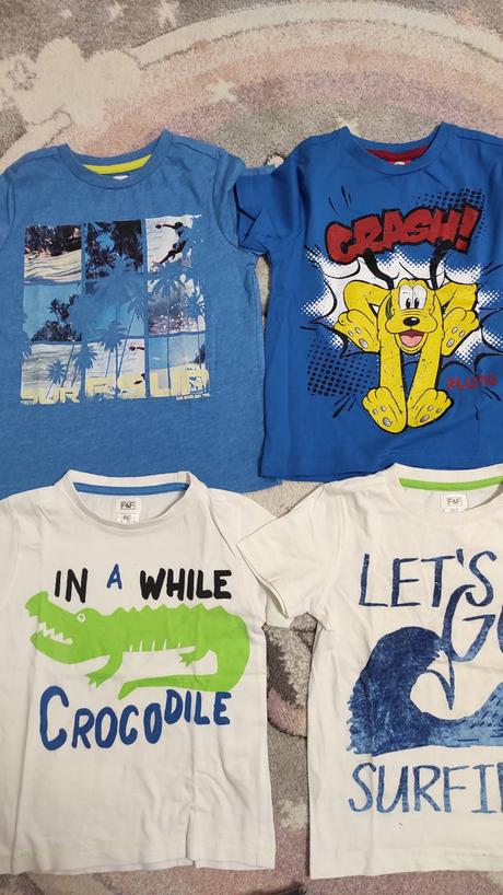 4x tričká v 3/4, f&f,104