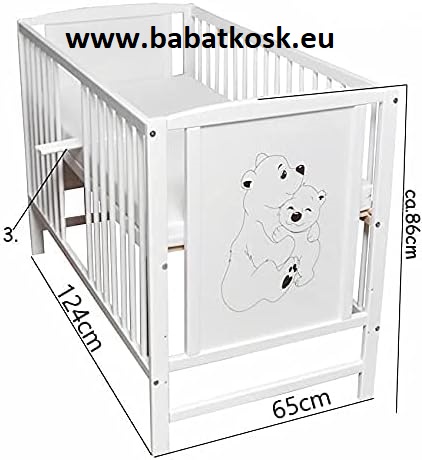 Detská postieľka mackovia, šírka (cm): 60,dĺžka (cm): 120