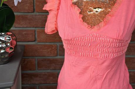 Koralový top-m/l, m