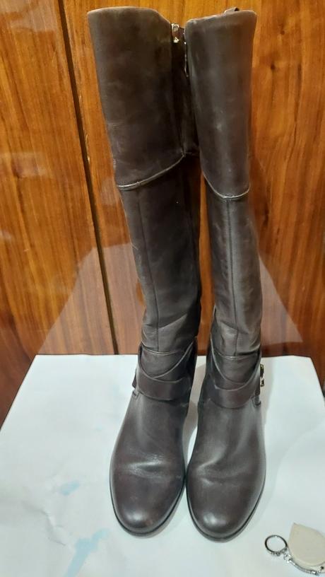 Čižmy vysoké kožené högl, 38