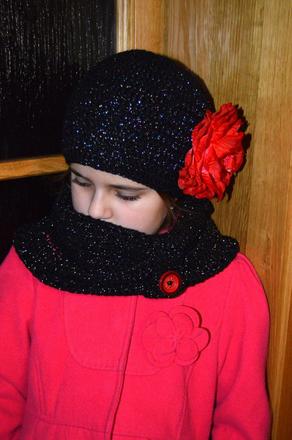 Detská čiapočka so šálikom, 50 - 158