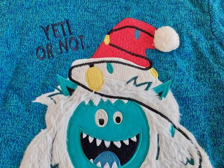 Vianočný svetrík s yetim zn.george veľ.122-128, 122