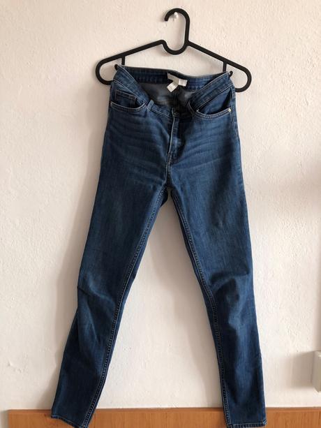 Modré rifle h&m/ dámske modré džínsy, h&m,34