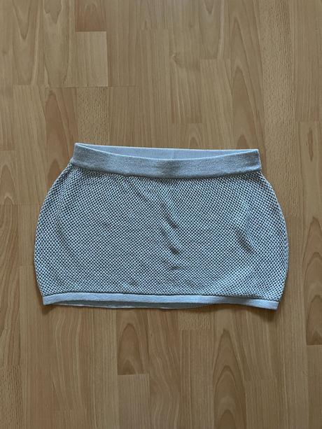 Strieborná pletená sukňa oysho l, l