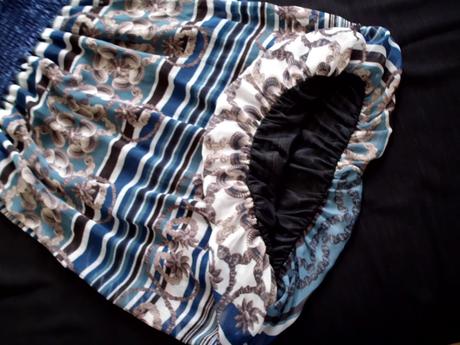 Modro-hnedé šaty s-m, s