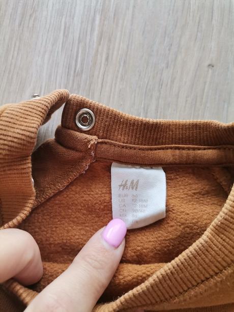 Hnedá mikina s mackom, h&m,86