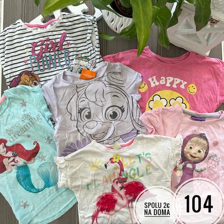 Balík tričiek na doma, 104–116