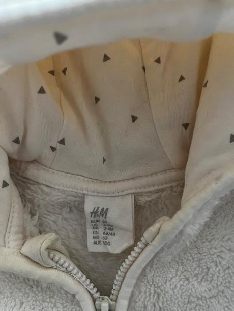 Hebučká krémová mikina, h&m,62