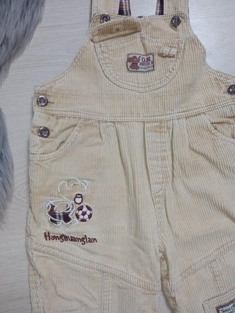 Chlapčenské menčestrové nohavice na traky (92), 92