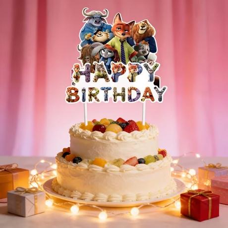 Tortový zápich zootropolis 01 - skladom, tz-235, 