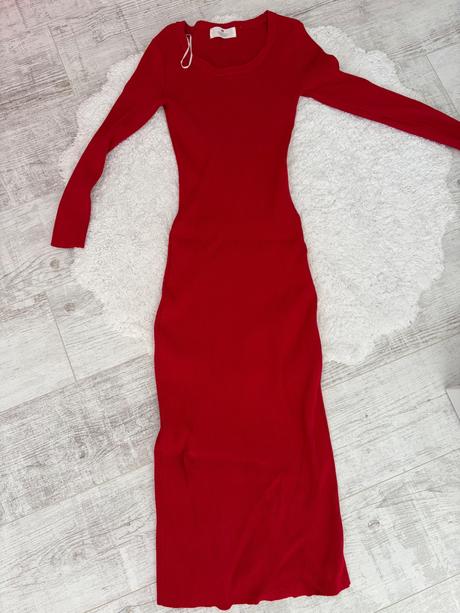 Vrubkovane červene h&m šaty 146, h&m,146