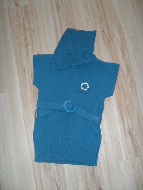 Dievčenská tunika - predĺžený svetrík bez rukávov, c&a,104