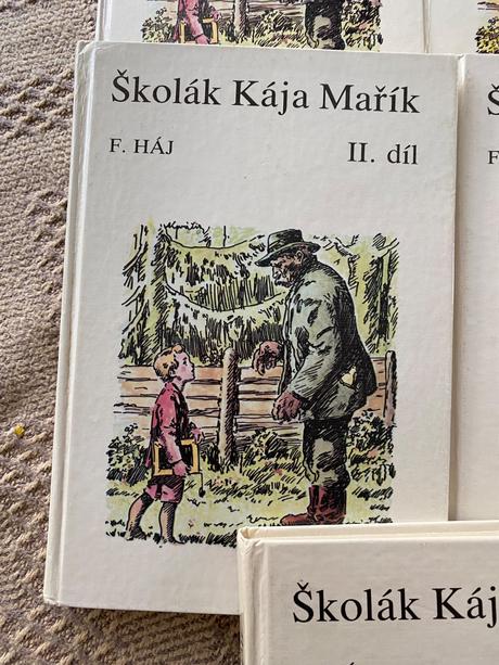 Staré retro knihy školák kája mařík 1 až 7 háj,
