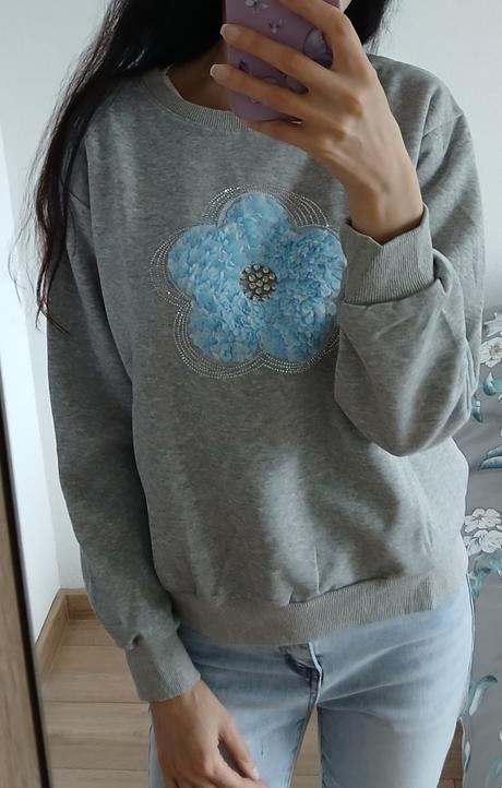 Seda mikina s kvetom, m