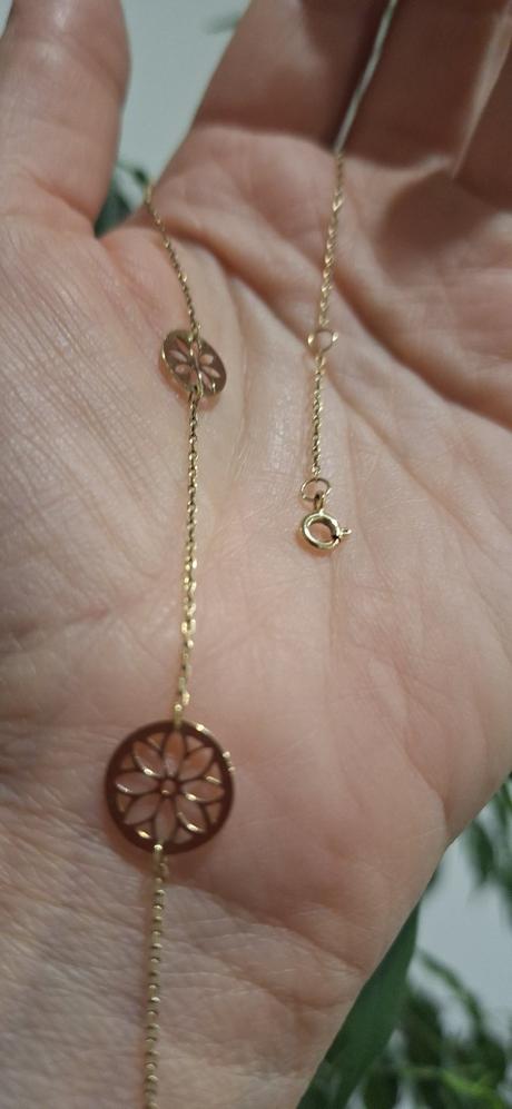 Zlata retiazka náramok na nohu au zlatnictvo, 