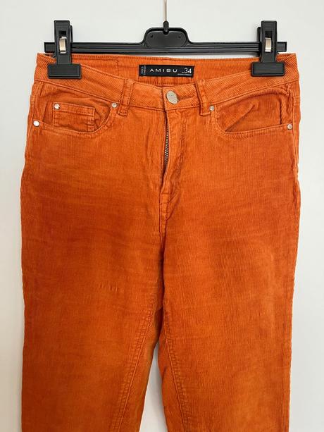 Menčestrové skinny nohavice, amisu,34