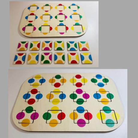Montessori drevene puzzle, 