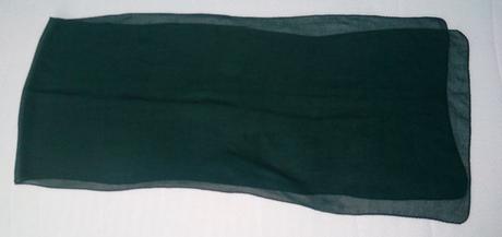 Tmavozelená priesvitná šatka, s