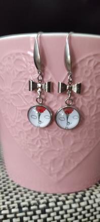 Valentínske zamilované náušnice,