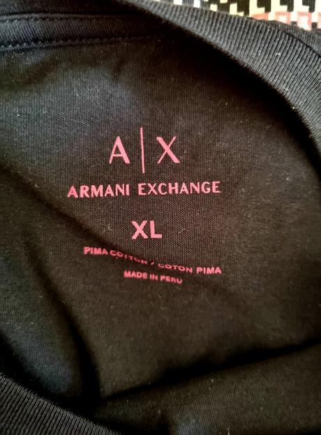 Armani tričko s farebným nápisom l/xl, armani,xl