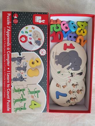 Drevené puzzle čísla, 