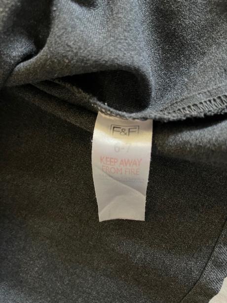 F&f sivé šaty vel.122, f&f,122