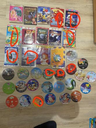 Rozne dvd rozpravky a filmy,