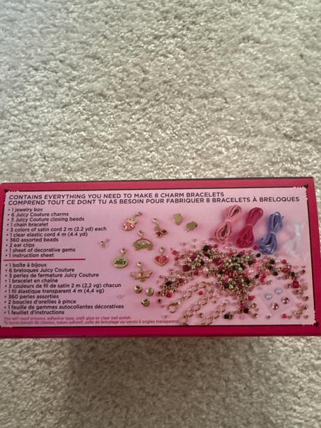 Výroba náramkov + šperkovnica juicy couture,