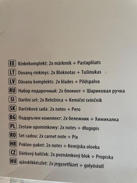 Darčekova sada,notes x2, pero, 