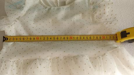 Biele šaty s zlatými bodkami veľ.134, sinsay,134