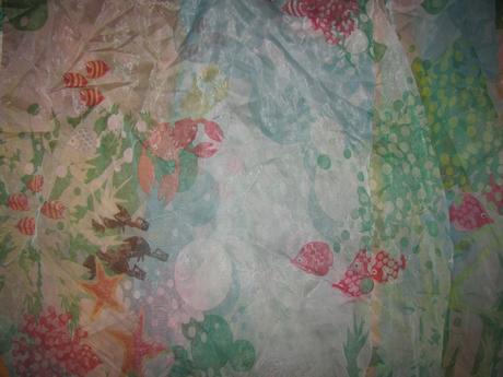 Záclona 2 ks s rybičkami, 