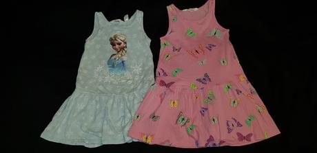 2x šaty, h&m,110