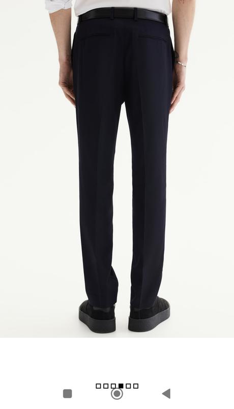 Tmavomodrý slim oblek h&m, 48