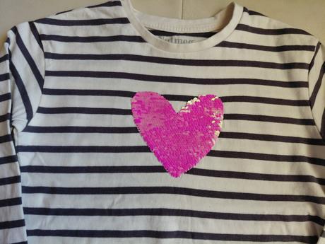 Tričko s preklápacím srdiečkom, nutmeg,134