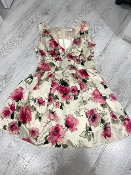 Kvetované šaty, orsay,40
