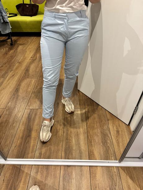 Nohavice bledomodré mango, mango,s