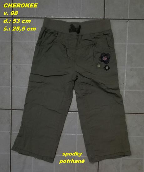 Podšité nohavice, cherokee,98